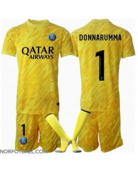Billige Fotballdrakt Paris Saint-Germain Gianluigi Donnarumma #1 Keeper Replika Tredjedraktsett Barn 2024-25 Kortermet (med bukser)